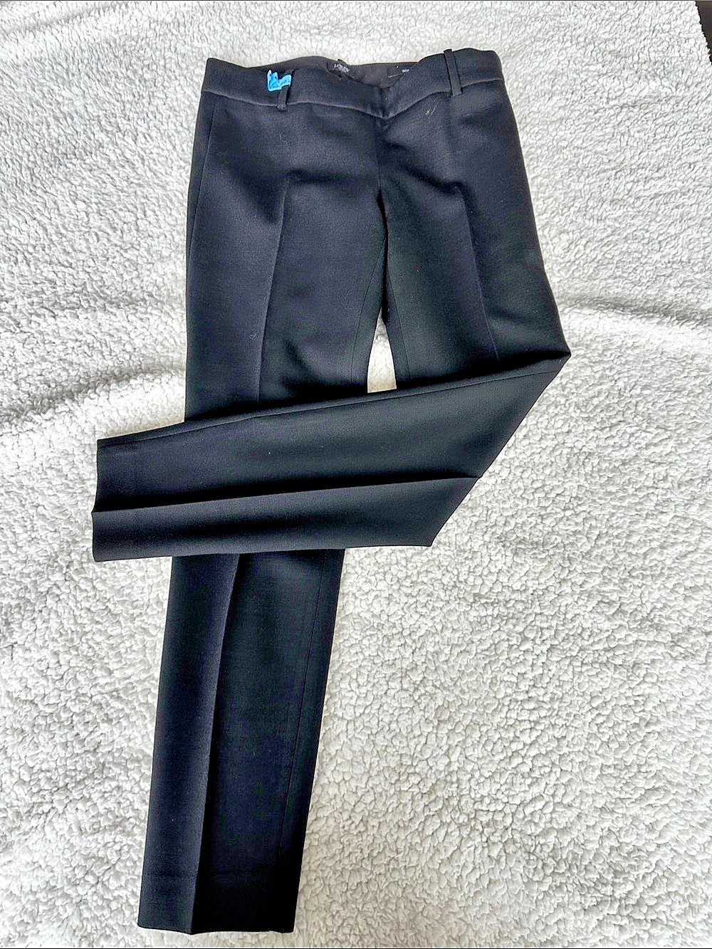 J.Crew Stretch Black Straight Leg Pants Size 00